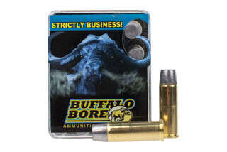 Buffalo Bore Heavy 44 Magnum 305gr Hard Cast Lead Flat Nose Ammo comes in a box of 20